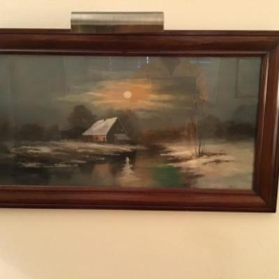 L-101 Arts and crafts pastel painting, unsigned