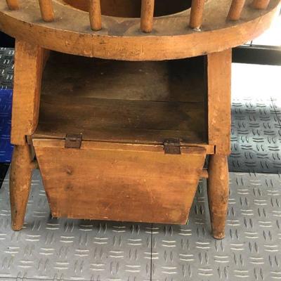 Antique Wood Adult potty Chair Commode