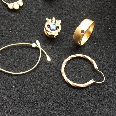 Mixed 14k Gold Jewelry Lot 13 grams