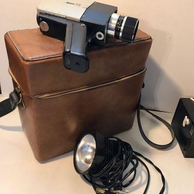 P25-Assorted Lot Vintage Cameras -Box Camera-Vitomatic II Camera, Gaf  Anscomatic Video Camera SV Smith Victor Corp 120 Volts 650 Flash