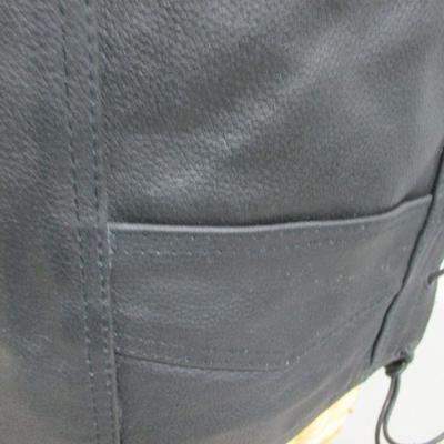 Lot 137 - Mens Leather Vest With Side Laces # MV303 Size 48