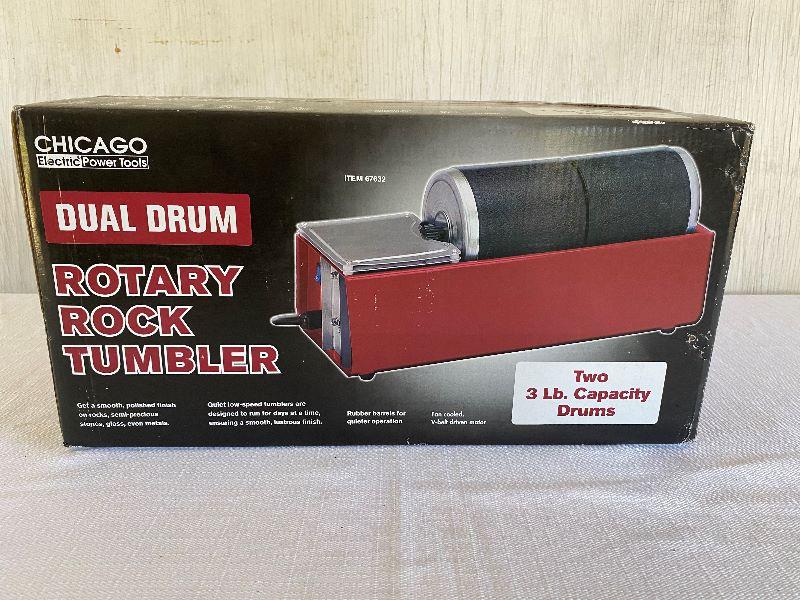 Dual Drum Rotary Rock Tumbler / CHICAGO ELECTRIC POWER TOOLS