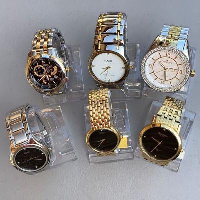 LOT 4 Six men's quartz wrist watches  