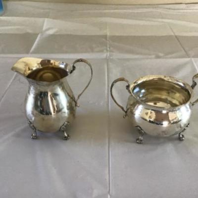 L-122 Sterling silver cream and sugar set by Richard M Woods