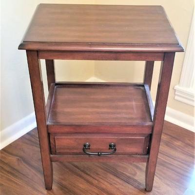 Lot #12  Small Contemporary Pier One Side Table with Drawer
