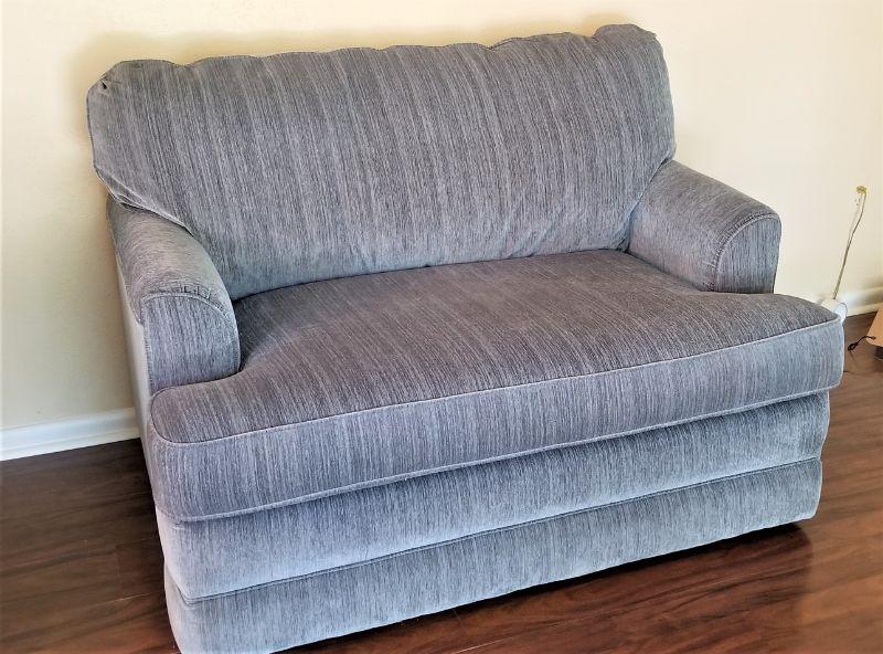 Lot 15 Lazy Boy ChairandAHalf Steel Blue