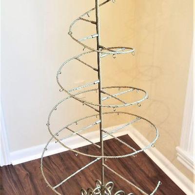 Lot #18  Metal Christmas Tree - holds 40 ornaments.