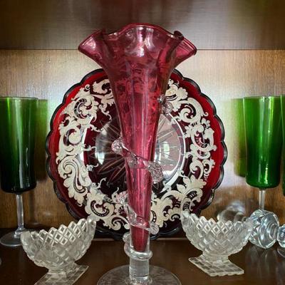 Cranberry Glass Vase