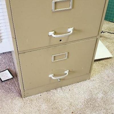 2 Drawer White File Cabinet