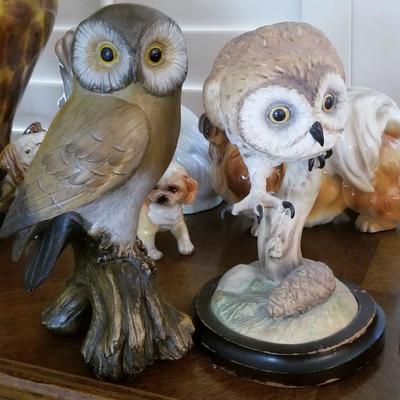 #110 Pair of ceramic Owls