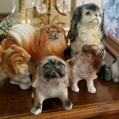 #115 Lot of 6 ceramic dogs 