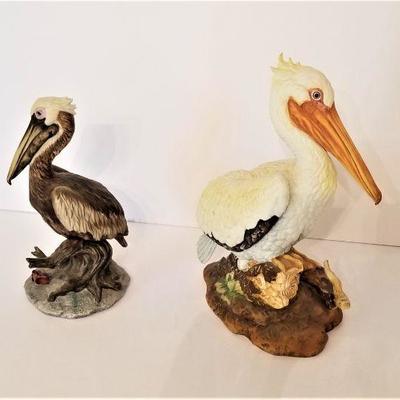 Lot #36  Lot of Two Pelican Figurines - one Andrea, one Gorham