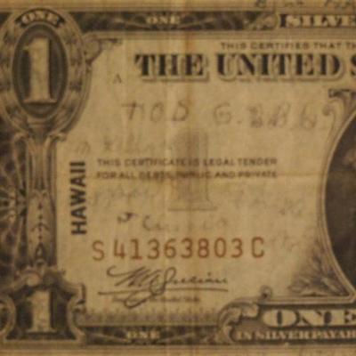 $1 Silver Certificate HAWAII