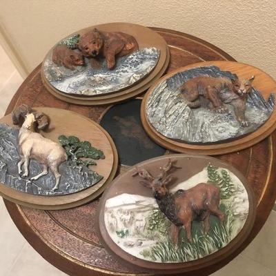 Avon country plaques Lot of 4 animal plaques