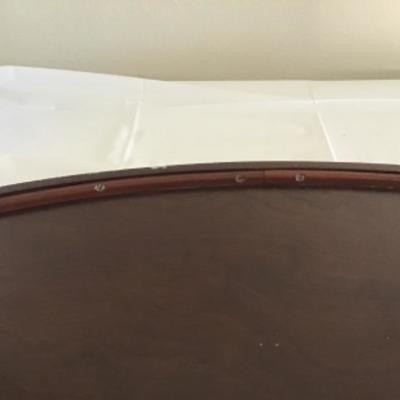D-102 Vintage wooden serving tray with glass insert