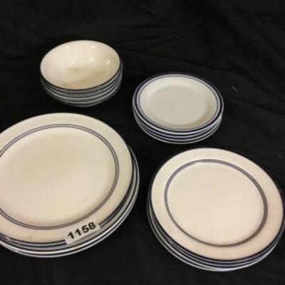 Set of dishes~ four place settings, five bowls Lot 1158