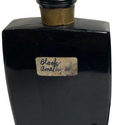 Art Deco Black Amethyst Perfume Bottle