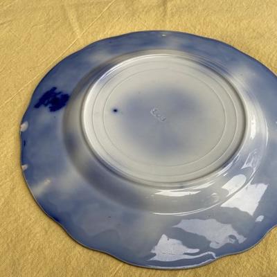 Antique Flow Blue Plate 