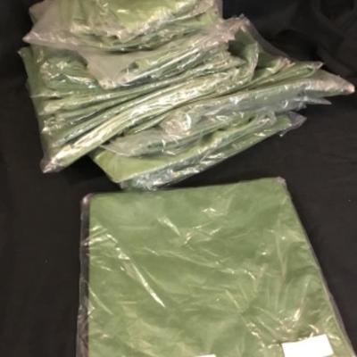 34 various size faux suede pillow covers/green lot 1174