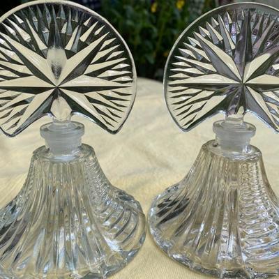 Pair of Art Deco Perfume Bottles