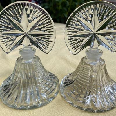 Pair of Art Deco Perfume Bottles