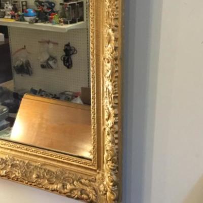 30 X 42 gold hanging mirror Lot 1183