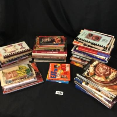 Assorted cookbooks lot 1194 approximately 50