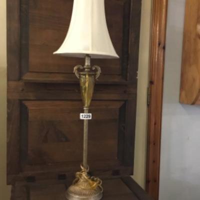 Lamp with shade unsure if works lot  1229
