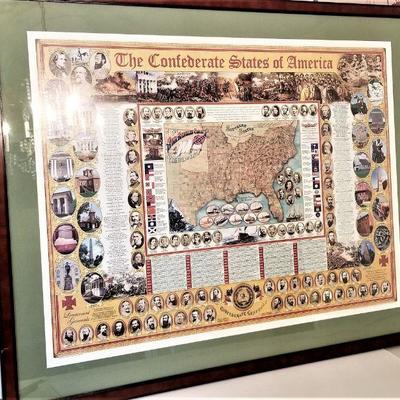 Lot #42  Large Framed Print - The Confederate States of America