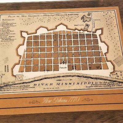 Lot #49 - Wooden Decorative Plaque - New Orleans, 1770