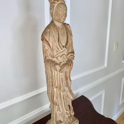LOT 43 Vintage Asian figure Kwan Yin table lamp