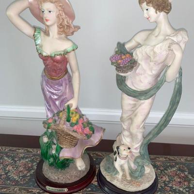 LOT 45 Two resin lady figuerines