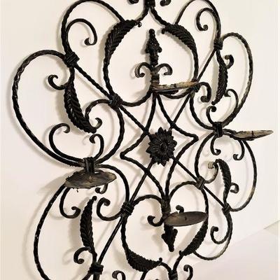 Lot #55  Shabby Chic Indoor/Outdoor Decorative Iron Candle Display