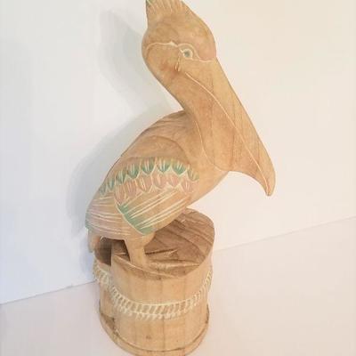 Lot #59  Nice Carved Wooden Pelican