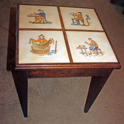 Lot 415: Tile Top Table