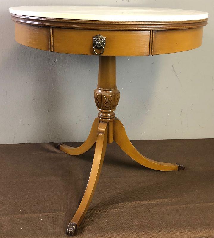 Lot 262 Painted Duncan Fife Style Marble Top Table