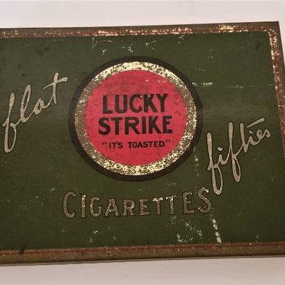 Lot #60  Vintage Lucky Strikes Cigarette Tin
