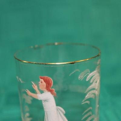 Vintage Mary Gregory Hand Painted Juice Glass