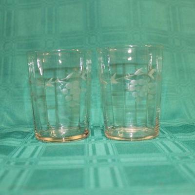 Grape Pattern Juice Glasses