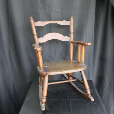 Child's Vintage Wood Rocking Chair