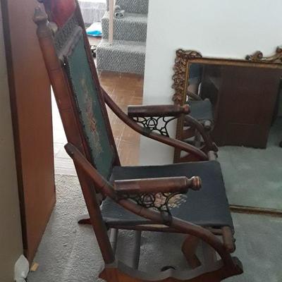 Antique Spring Bottom Rocking Chair *NO RESERVE*