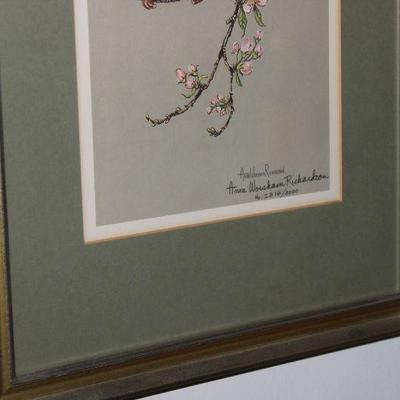 Lot 433: Ann Worsham Richardson Print, Brown Birds, Double Signed and numbered