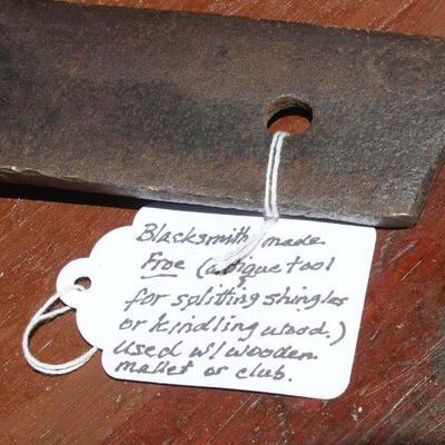 Lot 420: Vintage Blacksmith made Froe