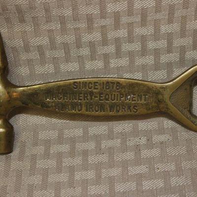 Alamo Iron Works Brass Hammer Bottle Opener *No Reserve*