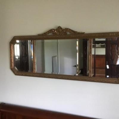 B3-104 Antique gold guilt beveled mirror