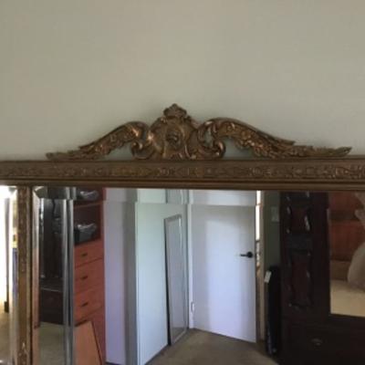 B3-104 Antique gold guilt beveled mirror