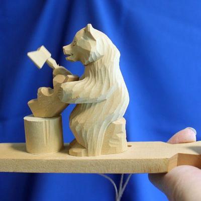 Lot 57: 3 Carved Toys from the USSR