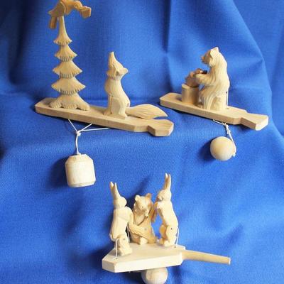 Lot 57: 3 Carved Toys from the USSR