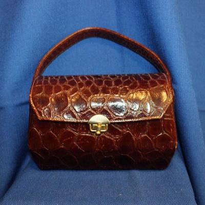 Lot 308: Vintage faux Reptile Purse