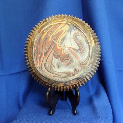 Lot 345: Comanche Texas Pottery Bowl and 6 Alligator Scutes